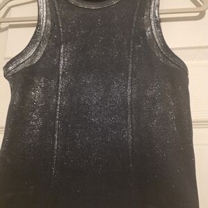 Zara Silver Metallic Tank Top
